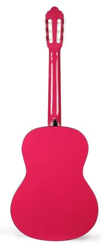 Valencia VC104PKS Klasszikus Gitár, 100-as Sorozat, Hársfa Test, Juhar Fogólap, Rózsaszín Sunburst