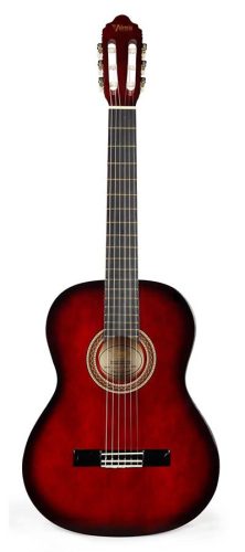 Valencia VC104RDS Klassische Gitarre, 100er Serie, Lindenholz Korpus, Ahorn Griffbrett, Rot Sunburst