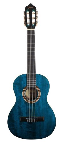 Valencia VC202TBU - Klassische Gitarre Serie 200 1/2, Sitka-Fichte & Nato, Transparent Blue Satin