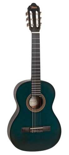 VC203TBU Valencia Series 200 classic guitar 3/4, sitka spruce & nato, transparent blue satin