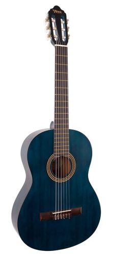 VC204TBU Valencia Series 200 classic guitar 4/4, sitka spruce & nato, transparent blue satin