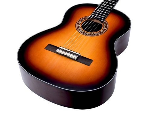 Valencia VC304ASB - Klassische Gitarre Serie 300 4/4, Sitka-Fichte & Mahagoni, Antique Sunburst Satin