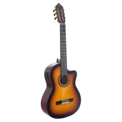   VC304CEASB Valencia Series 300 classic guitar 4/4, sitka spruce & mahogany, preamp and cutaway, antique sunburst satin