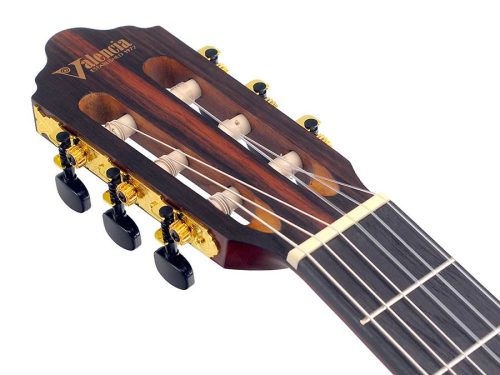 Valencia VC304CEASB - Klassische Gitarre Serie 300 4/4, Sitka-Fichte & Mahagoni, Mit Preamp und Cutaway, Antique Sunburst Satin