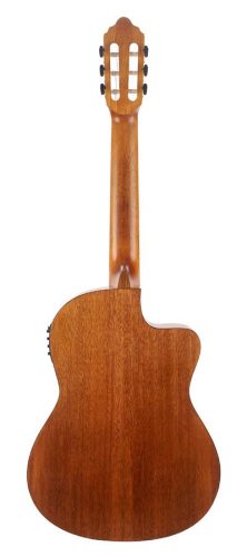 Valencia VC304CEL - Linkshänder Klassische Gitarre Serie 300 4/4, Sitka-Fichte & Mahagoni, Mit Preamp und Cutaway, Natural Satin