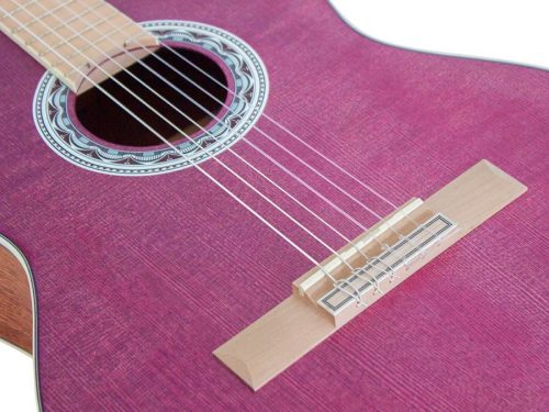 Valencia VC354HPP - Класическа китара Серия 300 4/4 с хибриден гриф, Смърч Sitka и Махагон, Лилава