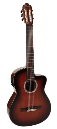 VC564CEBSB Valencia Series 560 classic guitar 4/4,sitka spruce & walnut,preamp and cutaway,brown sunburst