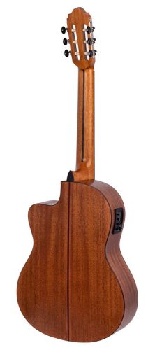 Valencia VC704CE - Klassische Gitarre Serie 700 4/4, Massive Sitka-Fichte & Mahagoni, Mit Preamp und Cutaway, Natural