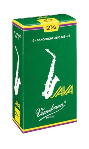 VDA-25JV Vandoren Java alto saxophone reeds, 10-pack, 2.5