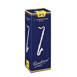   VDBC-25 Vandoren Traditional bass clarinet reeds, 5-pack, 2.5