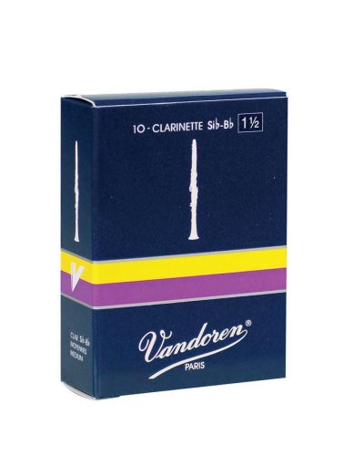 VDC-15 Vandoren Traditional Bb clarinet reeds, 10-pack, 1.5