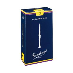 VDC-20 Vandoren Traditional Bb clarinet reeds, 10-pack, 2.0