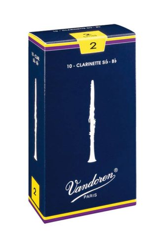 VDC-20 Vandoren Traditional Bb clarinet reeds, 10-pack, 2.0