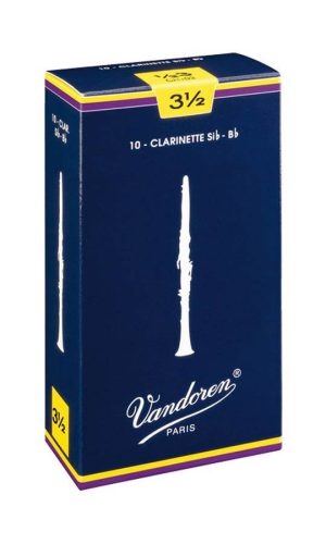 VDC-35 Vandoren Traditional Bb clarinet reeds, 10-pack, 3.5