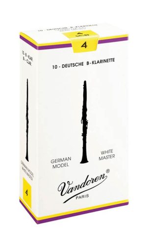 VDC-40WM Vandoren White Master Bb clarinet reeds, 10-pack, 4.0