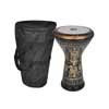 VDE-3012 Vatan  cast aluminum goblet drum, engraved Egyptian model, 22cm diameter, 44cm high, red lacquer finish