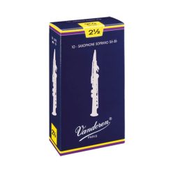   VDS-25 Vandoren Traditional soprano saxophone reeds, 10-pack, 2.5