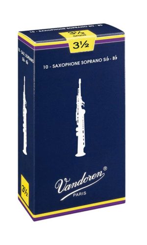 VDS-35 Vandoren Traditional soprano saxophone reeds, 10-pack, 3.5