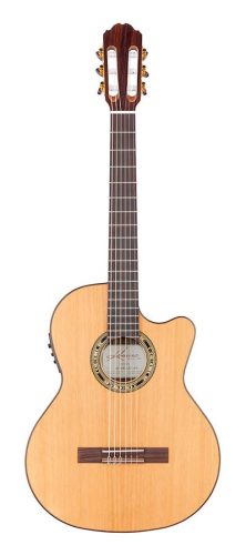 VEREA Kremona Performer Series classic guitar solid red cedar and indian rosewood, gloss finish - with Fishman Classic 3