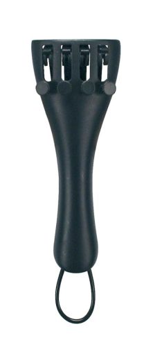 VFTT-12 Boston  violin tailpiece, 1/2, metal, black, with 4 finetuners