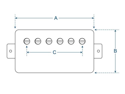 VHB-57-BGD Boston Vintage humbucker pickup, Alnico 5 bar, braided shield wiring, waxed enamel wire, 8.8K bridge, gold