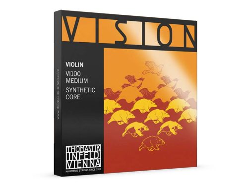 VI-100 Thomastik Infeld Vision violin string set 4/4 medium, includes VI-02, VI-03A