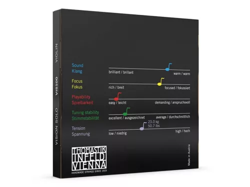 VIS-100 Thomastik Infeld Vision Solo violin string set 4/4, includes VIS-03