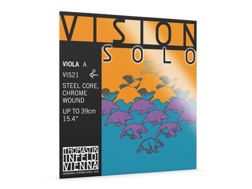 VIS-21 Thomastik Infeld Vision Solo viola string A-1 (string length 37cm), chromium wound steel core, removable ball end