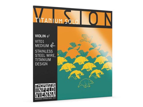 VIT-01 Thomastik Infeld Vision Titanium Solo violin string E-1 4/4, stainless steel, titanium design (tm)