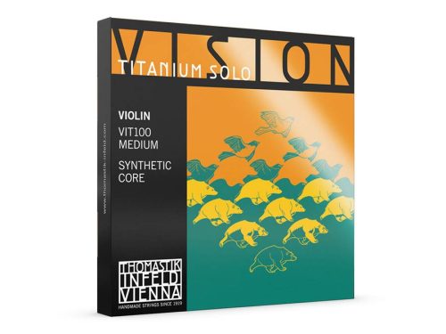 VIT-100 Thomastik Infeld Vision Titanium Solo violin string set 4/4, synthetic core