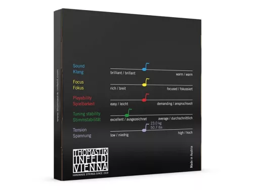 VIT-100 Thomastik Infeld Vision Titanium Solo violin string set 4/4, synthetic core