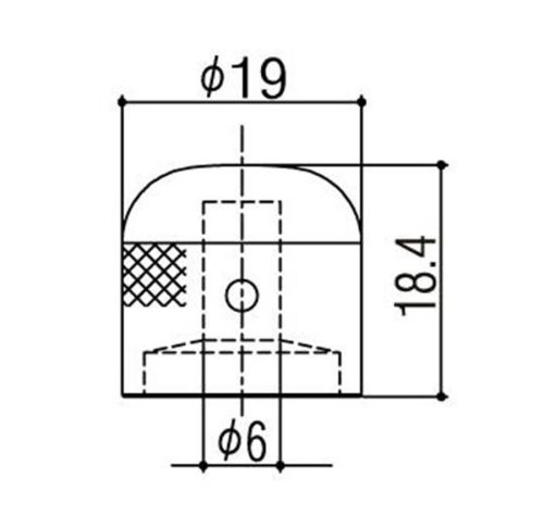 VK1-19 Gotoh Master Relic Collection round dome knob, aged chrome