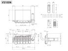 VS100N-HC Gotoh  tremolo Wilkinson type, low profile, pitch 10,8 mm, 2 pivot points, honed chrome