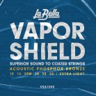 VSA1050 La Bella Vapor Shield Series string set acoustic phosphor bronze extra light, 010-014-020W-028-038-050