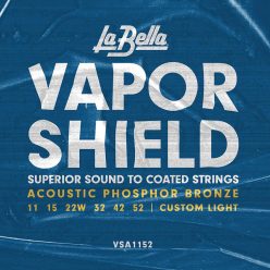   VSA1152 La Bella Vapor Shield Series string set acoustic phosphor bronze custom light, 011-015-022W-032-042-052