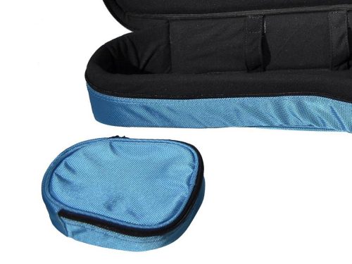 VSC-12-LB Boston  violin padded bag, 1/2, 19mm rigid padded, shaped, light blue, deluxe straps, pockets