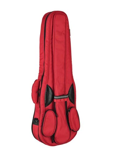 VSC-12-RD Boston  violin padded bag, 1/2, 19mm rigid padded, shaped, red, deluxe straps, pockets