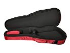 VSC-12-RD Boston  violin padded bag, 1/2, 19mm rigid padded, shaped, red, deluxe straps, pockets