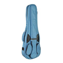   VSC-44-LB Boston  violin padded bag, 4/4, 19mm rigid padded, shaped, light blue, deluxe straps, pockets