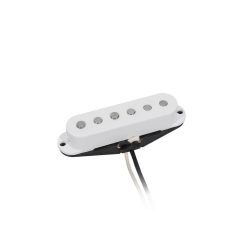   VSC-57-NWH Boston Vintage single coil pickup, Alnico 5 rods, black fiber bobbin, waxed formvar wire, 6.0K neck, white