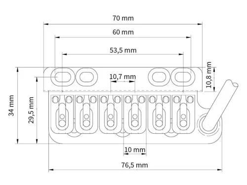 VT1/SG VegaTrem  ultra tremolo system standard, gold stainless steel