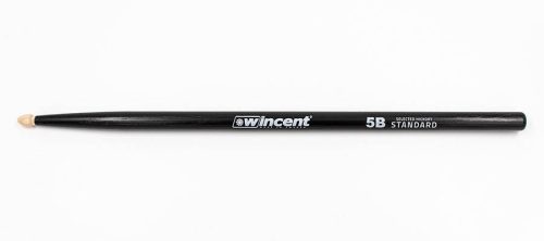 W-5BCB Wincent  pair of hickory drumsticks 5B BLACK, 406 x 15mm
