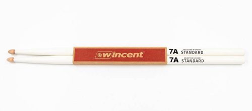 W-7ACW Wincent  pair of hickory drumsticks 7A WHITE, 395 x 13.6mm