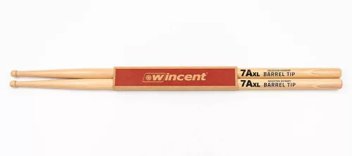 W-7AXLBT Wincent  pair of hickory drumsticks 7A XL BARREL TIP, 420 x 13.6mm