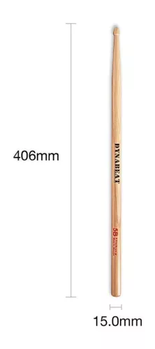 W-DB5B Wincent Dynabeat Series pair of hickory drumsticks 5B, 406 x 15mm (second quality)