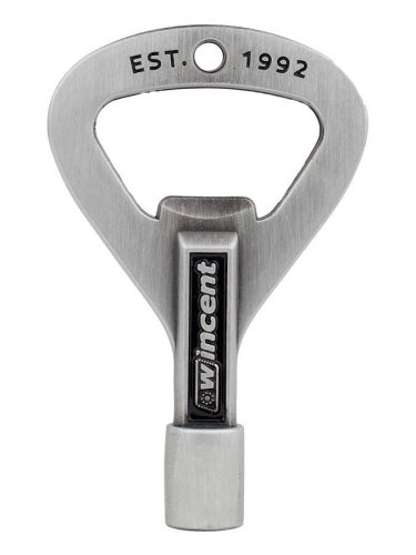 W-RKP Wincent  drum key + bottle opener ROCK KEY PRIME brushed metal design