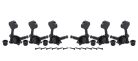 WJ-28N/BK Wilkinson  machine heads for guitar, open geared, 3x left+3x right, black, ratio 1:19