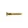 WS-04-G Boston  screw, 3,5x25mm, 12pcs, oval countersunk, gold