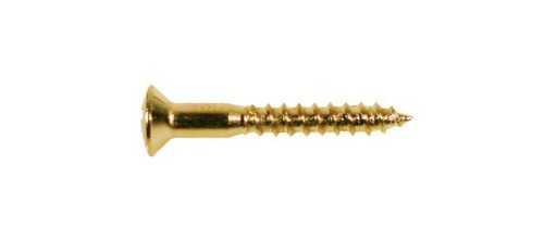 WS-14-G Boston  screw, 2,4x16mm, 12pcs, oval countersunk, for HB pu ring long, gold