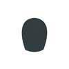 WS-20-BK Boston  windscreen small balltype, height 64, diameter 25/45, black